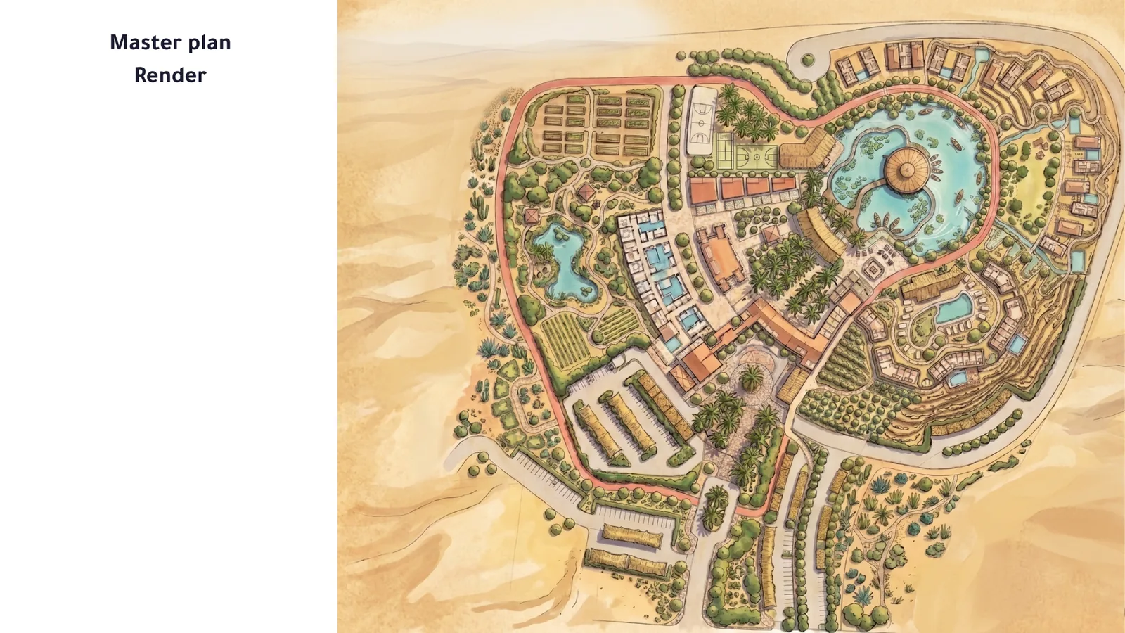 Master Plan Render portfolio spread