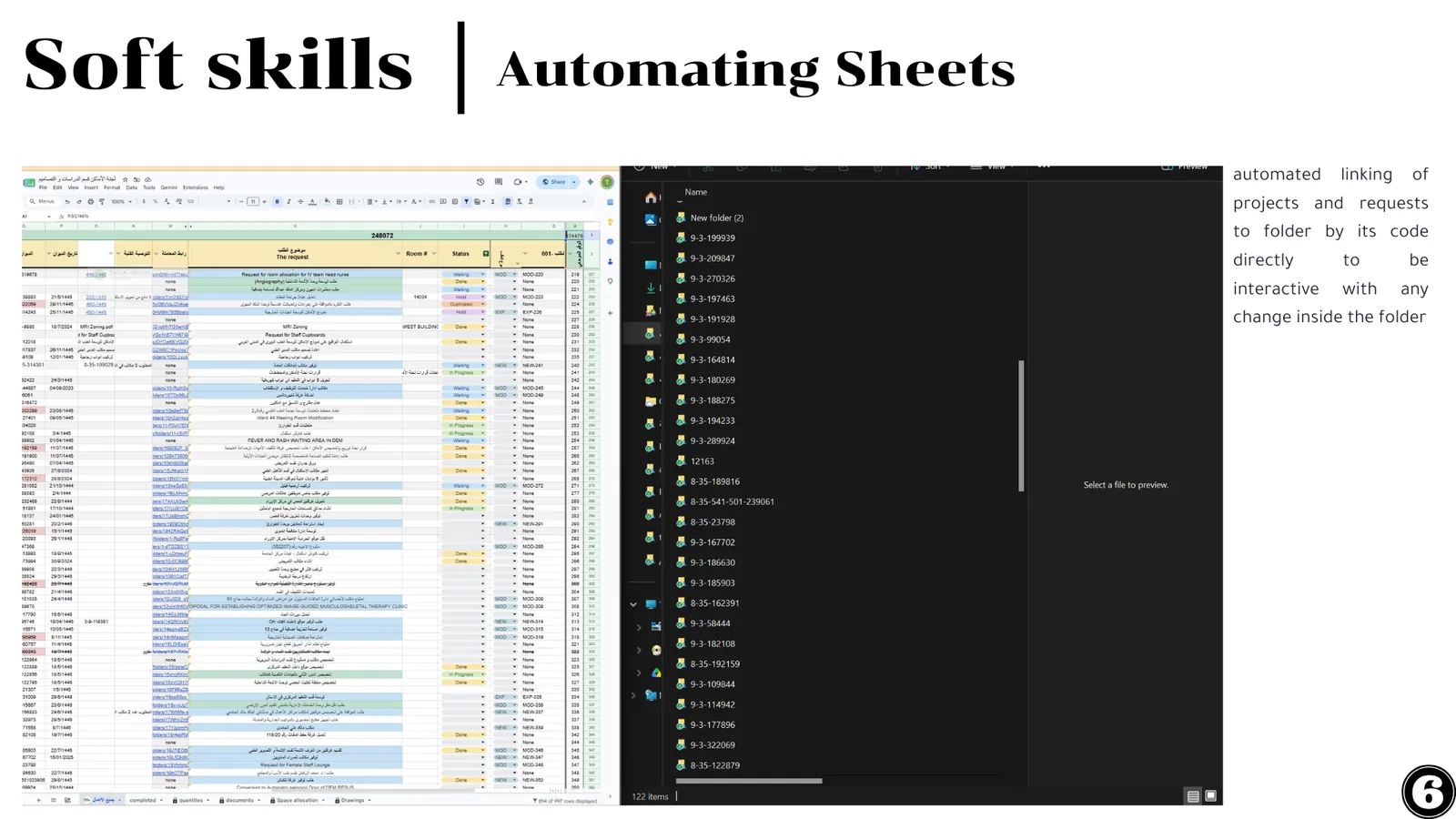 Project Folder Automation portfolio spread